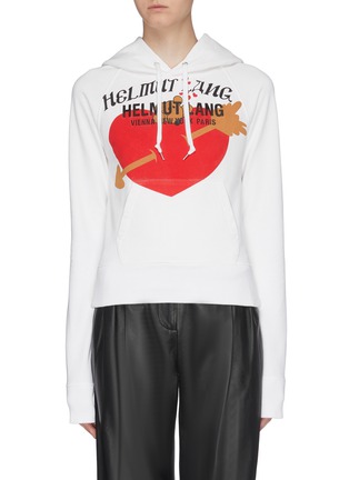 Main View - Click To Enlarge - HELMUT LANG - 'Valentine Standard' logo graphic print hoodie