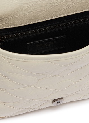 Detail View - Click To Enlarge - SAINT LAURENT - 'Niki' crinkled leather chain wallet