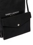 Detail View - Click To Enlarge - SAINT LAURENT - 'Teddy' logo print small leather drawstring bucket bag