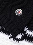 Detail View - Click To Enlarge - MONCLER - Colourblock virgin wool cable knit scarf