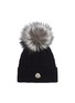 Main View - Click To Enlarge - MONCLER - Fox fur pompom knit beanie