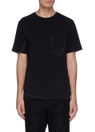 Main View - Click To Enlarge - 3.1 PHILLIP LIM - Contrast topstitching T-shirt