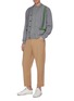Figure View - Click To Enlarge - CABAN - Contrast stripe cotton-cashmere cardigan