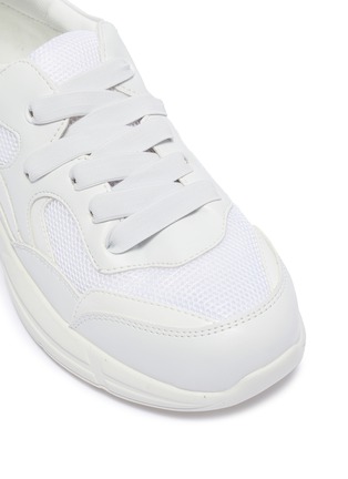 Detail View - Click To Enlarge - WINK - 'Bagel' chunky outsole leather panel mesh kids sneakers
