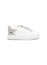 Main View - Click To Enlarge - WINK - 'Popcorn' polka dot counter leather kids sneakers