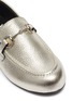 Detail View - Click To Enlarge - WINK - 'Yogurt' horsebit metallic leather kids loafers
