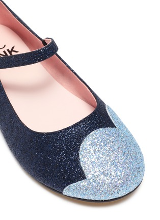 Detail View - Click To Enlarge - WINK - 'Soda Pop' contrast toe glitter flats