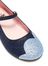 Detail View - Click To Enlarge - WINK - 'Soda Pop' contrast toe glitter flats