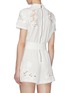 Back View - Click To Enlarge - ALICE & OLIVIA - 'Lanna' belted guipure lace panel rompers