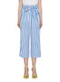 Main View - Click To Enlarge - ALICE & OLIVIA - 'Loni' tie stripe paperbag gaucho pants
