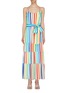 Main View - Click To Enlarge - ALICE & OLIVIA - 'Janan' belted rainbow stripe tiered camisole dress