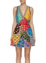 Main View - Click To Enlarge - ALICE & OLIVIA - 'Tennie' mix graphic embroidered patchwork dress