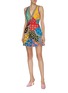 Figure View - Click To Enlarge - ALICE & OLIVIA - 'Tennie' mix graphic embroidered patchwork dress