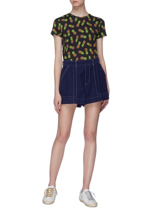Figure View - Click To Enlarge - ALICE & OLIVIA - 'Rylyn' bead pineapple print T-shirt