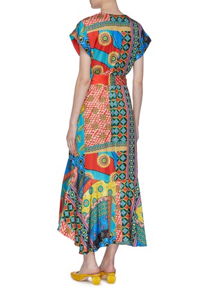 Back View - Click To Enlarge - ALICE & OLIVIA - 'Dani' belted graphic print kimono dress