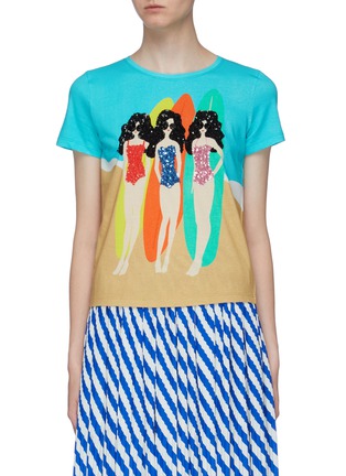 Main View - Click To Enlarge - ALICE & OLIVIA - 'Rylyn' sequin surfing Stacey T-shirt