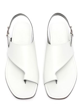 Detail View - Click To Enlarge - ALUMNAE - Toe loop leather slingback sandals