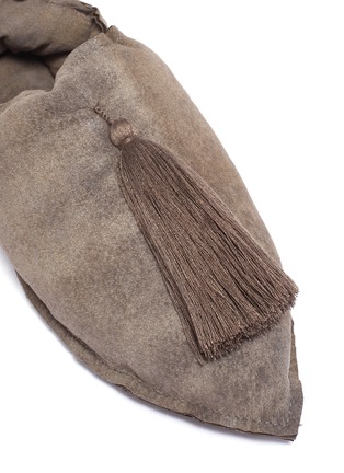Detail View - Click To Enlarge - VALÉRIE BARKOWSKI - Tassel suede babouche slip-ons