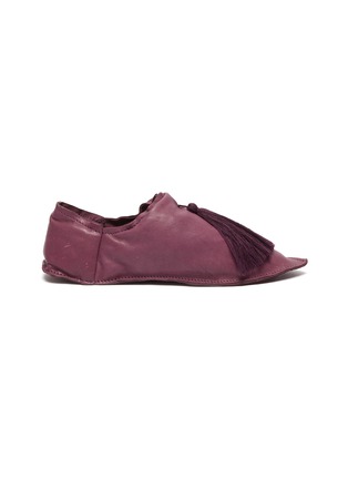 Main View - Click To Enlarge - VALÉRIE BARKOWSKI - Tassel leather babouche slip-ons