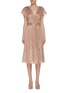 Main View - Click To Enlarge - ALICE & OLIVIA - 'Darva' belted mock wrap lamé dress