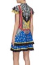 Back View - Click To Enlarge - ALICE & OLIVIA - 'Moore' ruffle sleeve tie neck floral print patchwork dress