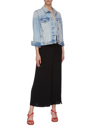 Figure View - Click To Enlarge - ALICE & OLIVIA - 'Elba' cupro wide leg pants