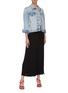 Figure View - Click To Enlarge - ALICE & OLIVIA - 'Elba' cupro wide leg pants