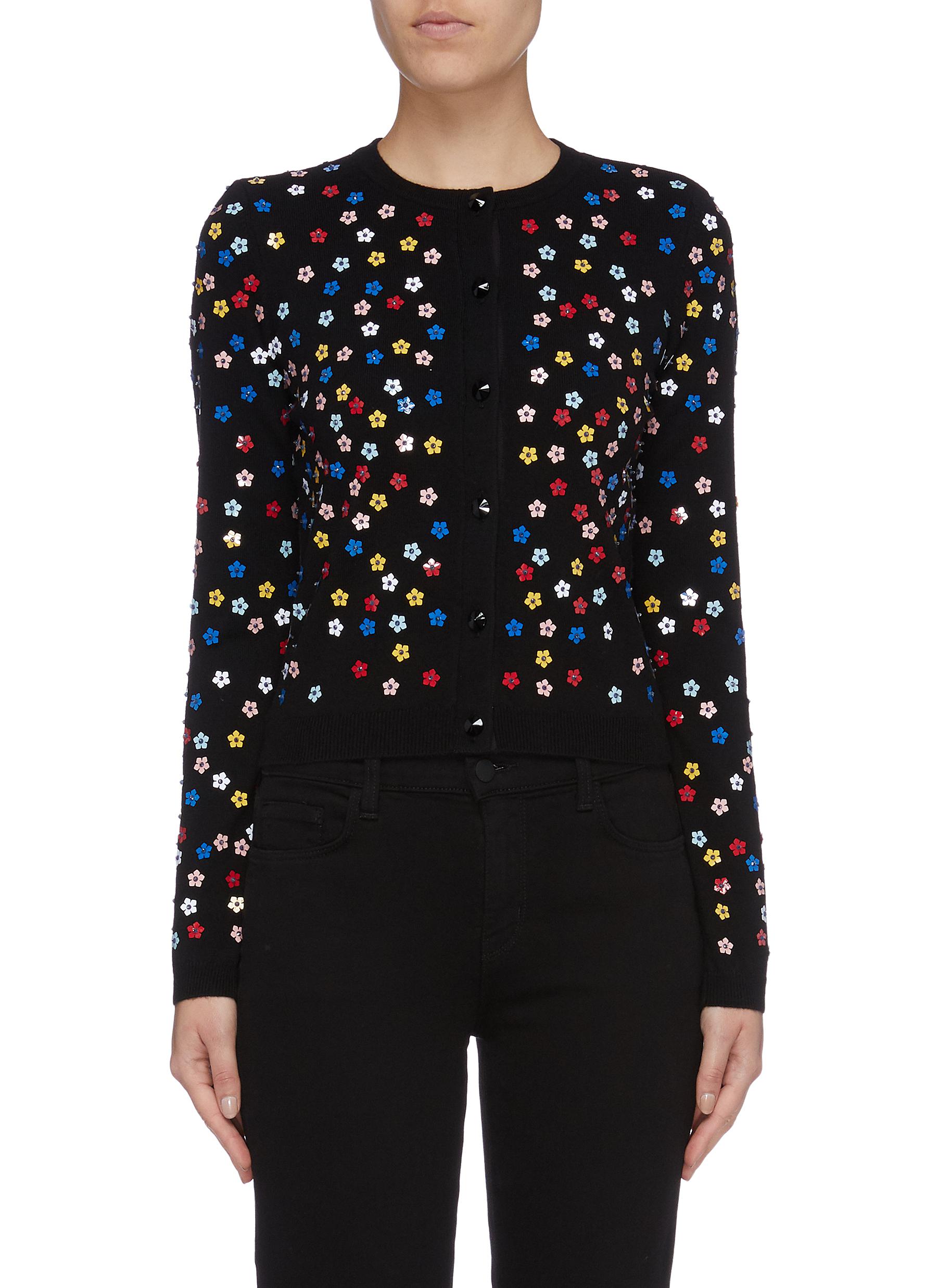 Ruthy floral embellished cardigan by Alice + Olivia