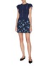 Figure View - Click To Enlarge - ALICE & OLIVIA - 'Tilda' lace trim floral embroidered skirt