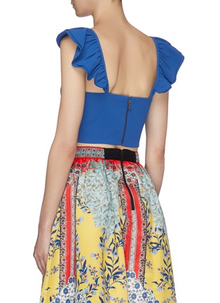 Back View - Click To Enlarge - ALICE & OLIVIA - 'Celestia' ruffle strape cropped top