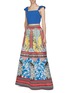 Figure View - Click To Enlarge - ALICE & OLIVIA - 'Tina' colourblock floral graphic print ball gown skirt