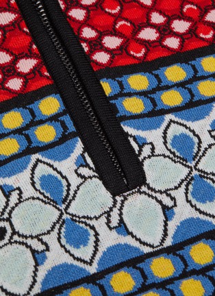Detail View - Click To Enlarge - ALICE & OLIVIA - 'Morena' colourblock geometric jacquard knit pencil skirt