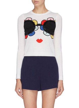 Main View - Click To Enlarge - ALICE & OLIVIA - 'Connie' Stacey embellished sweater