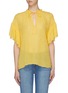 Main View - Click To Enlarge - ALICE & OLIVIA - 'Julius' ruffle sleeve dot fil coupé tunic top