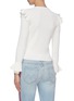 Back View - Click To Enlarge - ALICE & OLIVIA - 'Ruthy' ruffle shoulder flared cuff cardigan