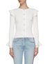 Main View - Click To Enlarge - ALICE & OLIVIA - 'Ruthy' ruffle shoulder flared cuff cardigan