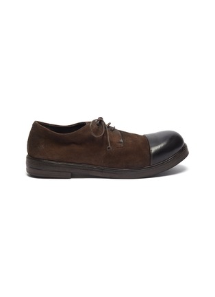 Main View - Click To Enlarge - MARSÈLL - 'Zucca Zeppa' leather toe cap suede Derbies