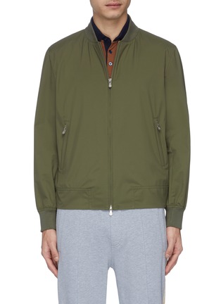 Main View - Click To Enlarge - BRUNELLO CUCINELLI - Nylon fabric bomber jacket