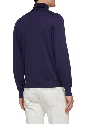 Back View - Click To Enlarge - BRUNELLO CUCINELLI - Virgin wool-cashmere turtleneck sweater