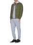 Figure View - Click To Enlarge - BRUNELLO CUCINELLI - Colourblock patchwork zip hoodie