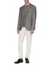 Figure View - Click To Enlarge - BRUNELLO CUCINELLI - Houndstooth check plaid virgin wool soft blazer