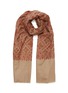 Main View - Click To Enlarge - AKEE INTERNATIONAL - Geometric leaf embroidered pashmina scarf