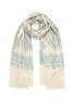 Main View - Click To Enlarge - AKEE INTERNATIONAL - Geometric botanical embroidered pashmina scarf