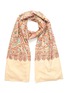 Main View - Click To Enlarge - AKEE INTERNATIONAL - Floral embroidered pashmina scarf