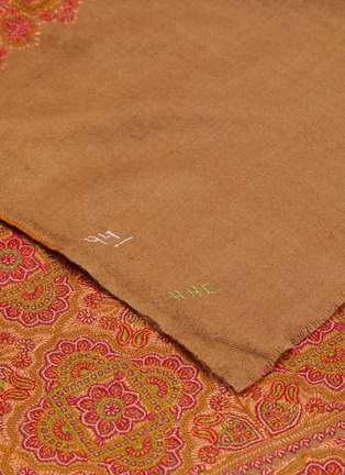 Detail View - Click To Enlarge - AKEE INTERNATIONAL - Geometric floral embroidered pashmina scarf