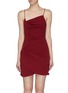 Main View - Click To Enlarge - C/MEO COLLECTIVE - 'Willing' asymmetric ruched crepe camisole dress