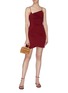 Figure View - Click To Enlarge - C/MEO COLLECTIVE - 'Willing' asymmetric ruched crepe camisole dress