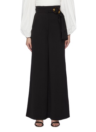 Main View - Click To Enlarge - C/MEO COLLECTIVE - 'Deserving' sash tie waist wide leg pants