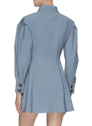 Back View - Click To Enlarge - C/MEO COLLECTIVE - 'No Lies' flared pleated shirt dress