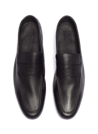 Detail View - Click To Enlarge - JOHN LOBB - Thorne' grainy leather penny loafers